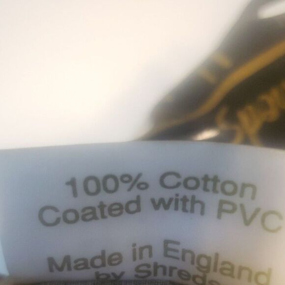 RARE BY SHREDS HARRODS Logo Blue and Gold Cotton PVC Tote Bag - Picture 3 of 6